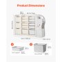4-Tier Kids Toy Storage with 10 Plastic Movable Bins Elephant-Shape