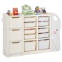 4-Tier Kids Toy Storage with 10 Plastic Movable Bins Elephant-Shape