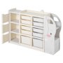 VEVOR Kids Toy Storage, 4-Tier Elephant-Shape Toy Storage Organizer with 10 Plastic Movable Bins, Kids Cubby Cabinet Made from HDPE for Study Room, Bedroom, Playroom, Classroom, Nursery, Gray + Beige