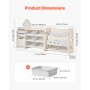 VEVOR Kids Toy Storage with Bookshelf, 4-Tier Toy Storage Organizer with 10 Movable Plastic Bins, Kids Cubby Cabinet with Bookshelf for Study Room, Bedroom, Playroom, Classroom, Nursery, Gray + Beige