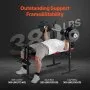 Banco de pesas VEVOR, banco de pesas ajustable multifuncional para entrenamiento de cuerpo completo, banco de abdominales de 380 lb para entrenamiento de fuerza en gimnasio en casa, banco plano con plegado y ajuste rápidos