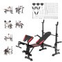 VEVOR Weight Bench Sit up Bench Home Gym Strength Training Adjustable Foldable