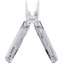 open stainless steel VEVOR multitool pliers with ergonomic handles and multiple built-in tools.