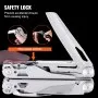 VEVOR 17-In-1 Multitool Pliers, Multi Tool Pliers, Cutters, Knife, Scissors, Ruler, Screwdrivers, Wood Saw, Can Bottle Opener, with Safety Locking and Sheath, for Survival, Camping, Hunting and Hiking