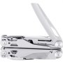 VEVOR multitool pliers with open blade, compact folding design, stainless steel finish.