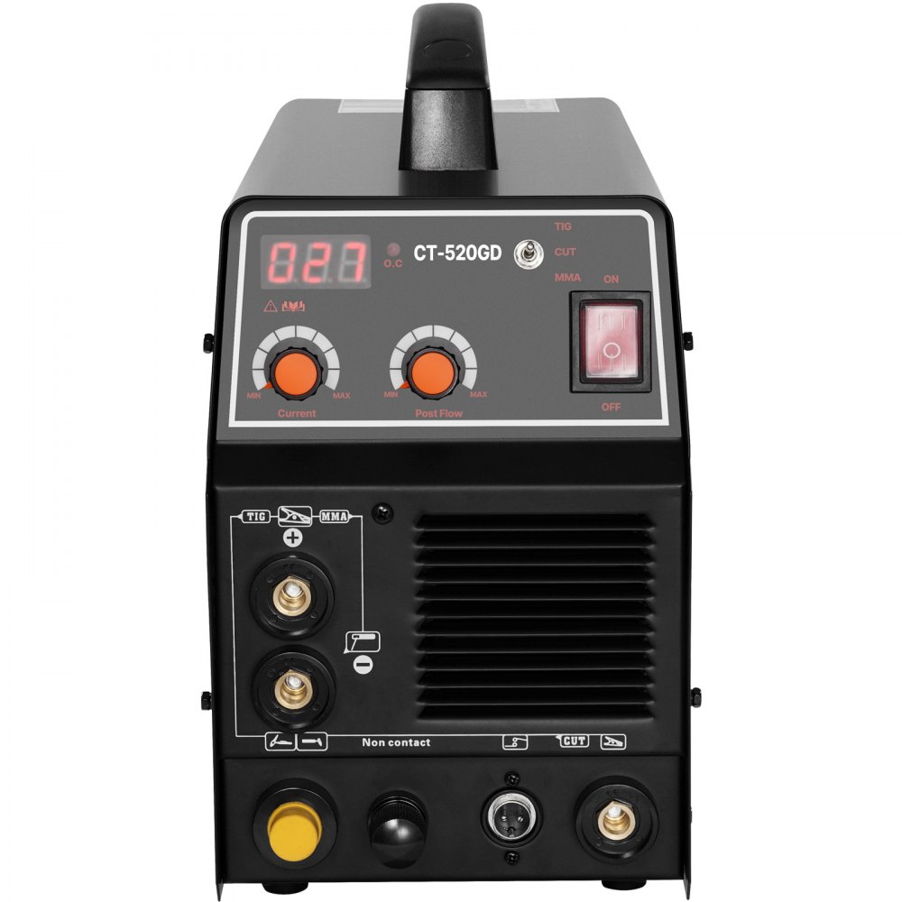 VEVOR 3 in 1 Plasma Cutter Welder Machine, CT-520GD TIG/MMA Plasma Cutter Combo Machine, 50A Non-Touch Pilot Arc Plasma Cutter, 200A TIG and Stick Welder, Digital 110/220V Dual Voltage IGBT Inverter