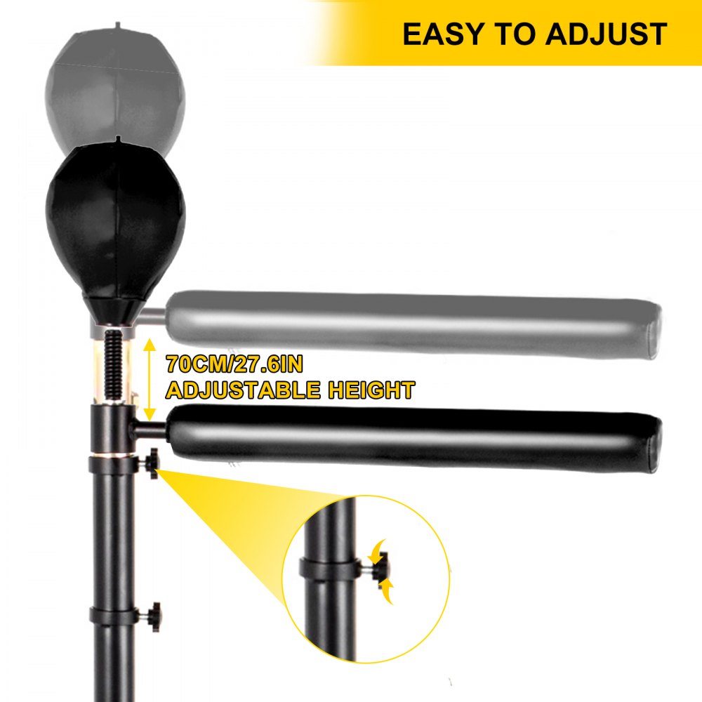 Reflex Bag Freestanding Height Adjust, Spinning Bar Speed bag Stand Up, Training