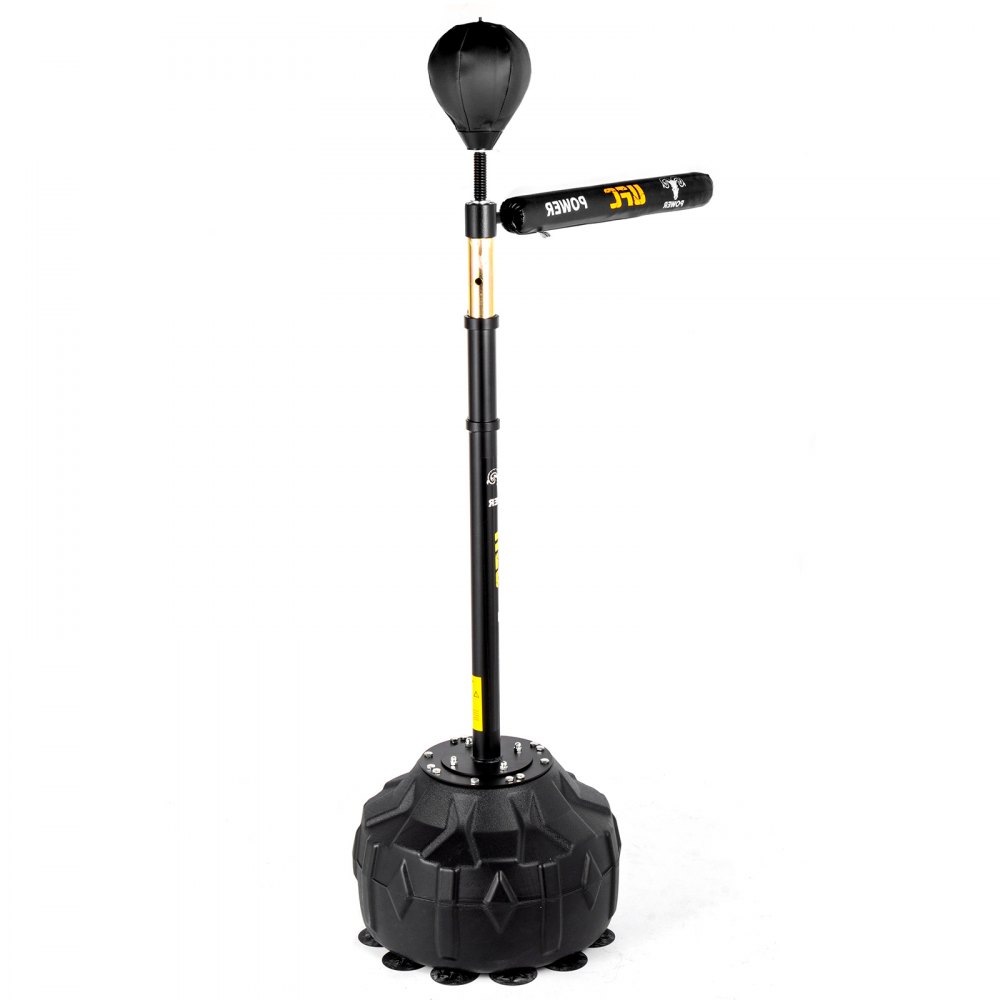 VEVOR Reflex Bag Freestanding Height Adjustable Spinning Bar with Boxing Gloves Speed Bag Stand Up Boxing Bar Punching Bag Set with Stand for MMA Training, Stress Relief, Fitness(Black,1 Rod)