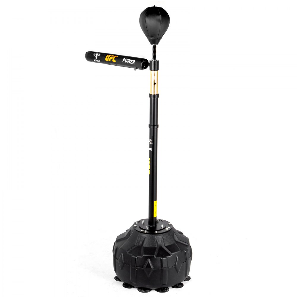 VEVOR Reflex Bag Freestanding Height Adjustable Spinning Bar with Boxing Gloves Speed Bag Stand Up Boxing Bar Punching Bag Set with Stand for MMA Training, Stress Relief, Fitness(Black,1 Rod)