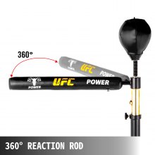 VEVOR Boxing Speed Trainer, Punching Bag Spinning Bar, Training Boxing Ball with Reflex Bar & Gloves, Solid Speed Punching Bag Free Standing, Adjustable Height, for Man, with A Ball
