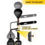 VEVOR Boxing Speed Trainer, Punching Bag Spinning Bar, Training Boxing Ball with Reflex Bar & Gloves, Solid Speed Punching Bag Free Standing, Adjustable Height, for Man, with Two Ball