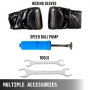 Σετ τσάντας VEVOR Reflex, ρυθμιζόμενο ύψος, ρυθμιζόμενη ράβδος περιστροφής με γάντια του μποξ Speed ​​Bag Stand Up Boxing bag Σετ με βάση για προπόνηση MMA, ανακούφιση από το άγχος, γυμναστική (Μαύρο, 2 καλάμι)