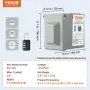 VEVOR 30 Amp RV Power Outlet Box, 125 Volt, Enclosed Lockable Outdoor RV Receptacle Box, NEMA TT-30R Weatherproof Electrical Panel, for RV Camper Trailer Motorhome, Tested to Standards