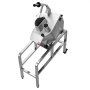 VEVOR Commercial Food Processor 550W Electric Vegetable Cutter with 5 Discs, for Chopping Vegetables Fruit, 2 Feeding Holes, 3 mm/4 mm/7 mm Shreds, 2 mm/4 mm Slices, Potato Slicer, with Floor Stand