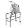 VEVOR Commercial Food Processor 550W Electric Vegetable Cutter with 5 Discs, for Chopping Vegetables Fruit, 2 Feeding Holes, 3 mm/4 mm/7 mm Shreds, 2 mm/4 mm Slices, Potato Slicer, with Floor Stand