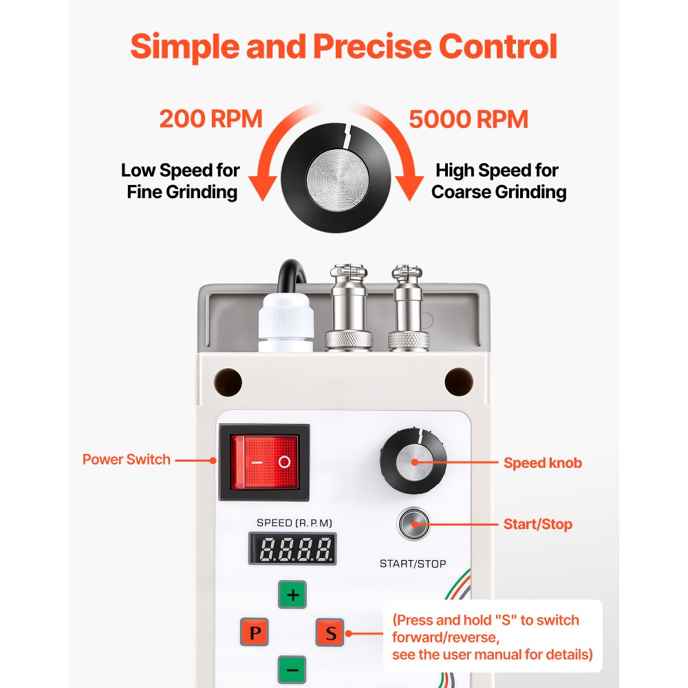VEVOR Belt Grinder Sander with VFD, 762mm x 25.4mm Variable Speed Belt Polisher, 550W Polishing Grinding Machine with 2 Grinding Modes & 3PCS Sanding Belts for Metalworking, Knife Making