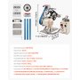 VEVOR Belt Grinder Sander with VFD, 762mm x 25.4mm Variable Speed Belt Polisher, 550W Polishing Grinding Machine with 2 Grinding Modes & 3PCS Sanding Belts for Metalworking, Knife Making