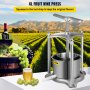 VEVOR Wine Presser 1.6 Gal Grape Press for Wine Making 6 L Wine Press Machine with Dual Stainless Steel Barrels Wine Cheese Fruit Vegetable Tincture Press with Labor-Saving Handle & Triangular Base