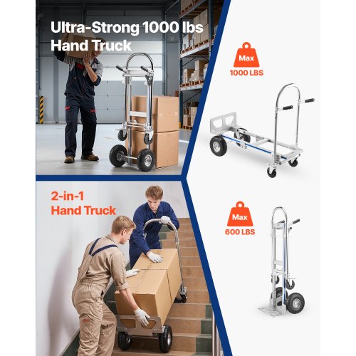 Muudetav transpordikäru 2-ühes, 454 kg — pilt 2