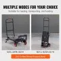 VEVOR Aluminum Hand Truck, 2 in 1, 300 lbs Load Capacity, Heavy Duty Industrial Convertible Folding Hand Truck and Dolly, Utility Cart Converts from Hand Truck to Platform Cart with Rubber Wheels