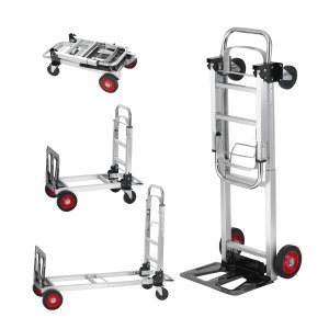 SHZOND Heavy Duty Aluminum Hand Truck, 2 In 1 Folding Hand Truck 330 Lbs Load Capacity Dolly - Foto 7