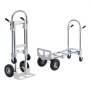 VEVOR Aluminum Hand Truck, 2 in 1, 363 kg Max Load Capacity, Heavy Duty Industrial Convertible Folding Hand Truck and Dolly, Utility Cart Converts from Hand Truck to Platform Cart with Rubber Wheels