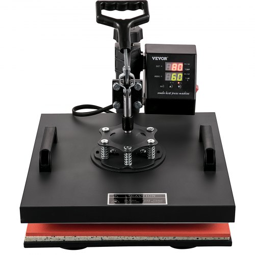 VEVOR Heat Press Machine 15x15Inch 8pcs 1050W Combo Digital Multifunctional Sublimation Heat Transfer Machine Dual LED Display for T Shirts Hat Mug Cap Plate Swing Away Design