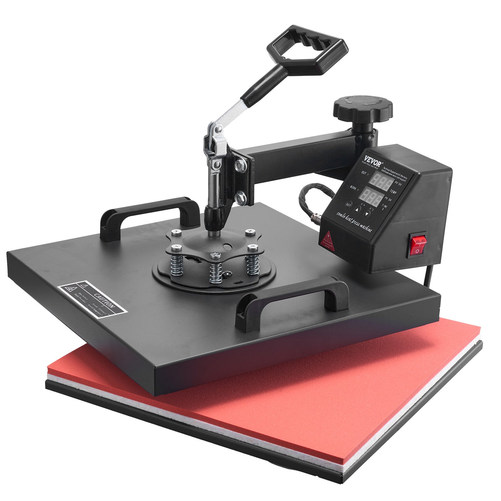 VEVOR 8 in 1 Heat Press Machine 15x15 Inch T-Shirt Pressing Machine 360° Swing Away Professional Sublimation Heat Press for Sublimation, Vinyl, Heat Transfer Projects