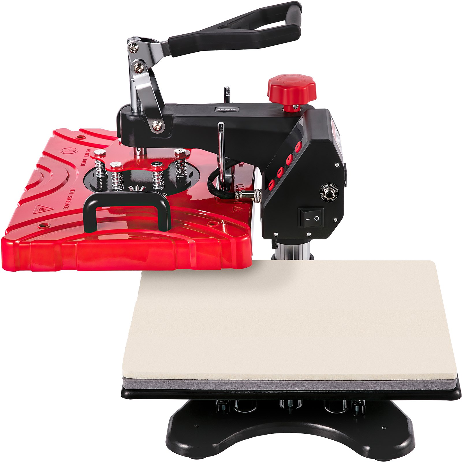 VEVOR Heat Press 8 In 1 Heat Press 12X15 RedSublimation Machine for Cap Mugs