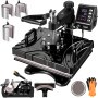 VEVOR 8 In 1 Heat Press 12X15 Black Sublimation Machine for Coaster Mug and Cap