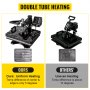 VEVOR 8 In 1 Heat Press 12X15 Black Sublimation Machine for Coaster Mug and Cap