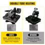 Vevor Heat Press 8 In 1 Heat Press 12x15 Black Sublimation Machine For Coasters