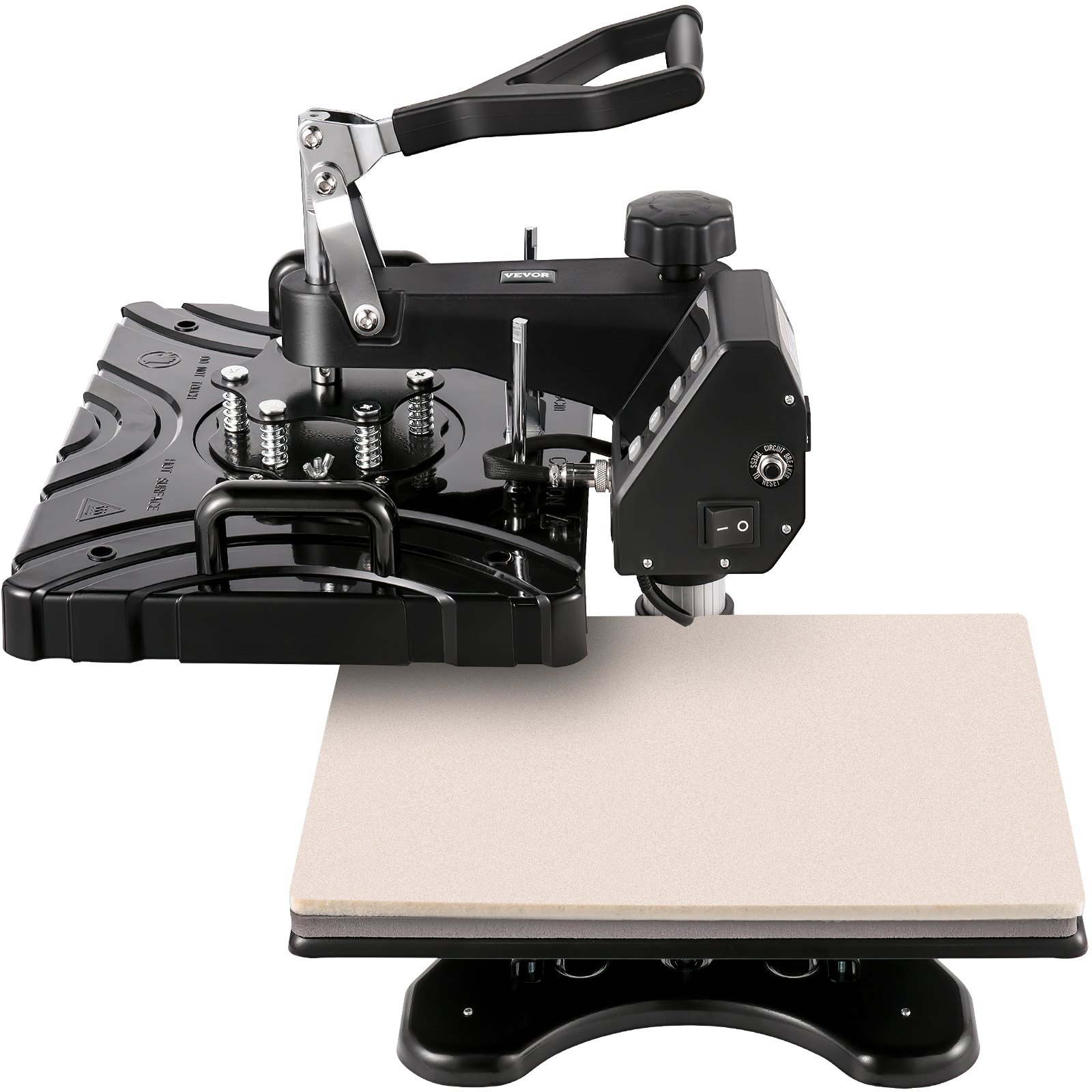 VEVOR 8 In 1 Heat Press 12X15 Black Sublimation Machine for Coaster Mug and Cap