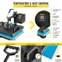 VEVOR Heat Press Machine, 12X15 Inch 6 in 1 Combo Digital Multifunctional Sublimation Heat Transfer Machine, 360 Degree Rotation Swing Away Heat Press for Printing T Shirts Hat Mug Cap Plate 1050W