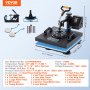 VEVOR Heat Press Machine, 15 x 15 Inch, 6 in 1 Combo Swing Away T-shirt Sublimation Transfer Printer with Teflon Coated, Accessories Included, ETL/FCC Certificated (Color and model may Vary)