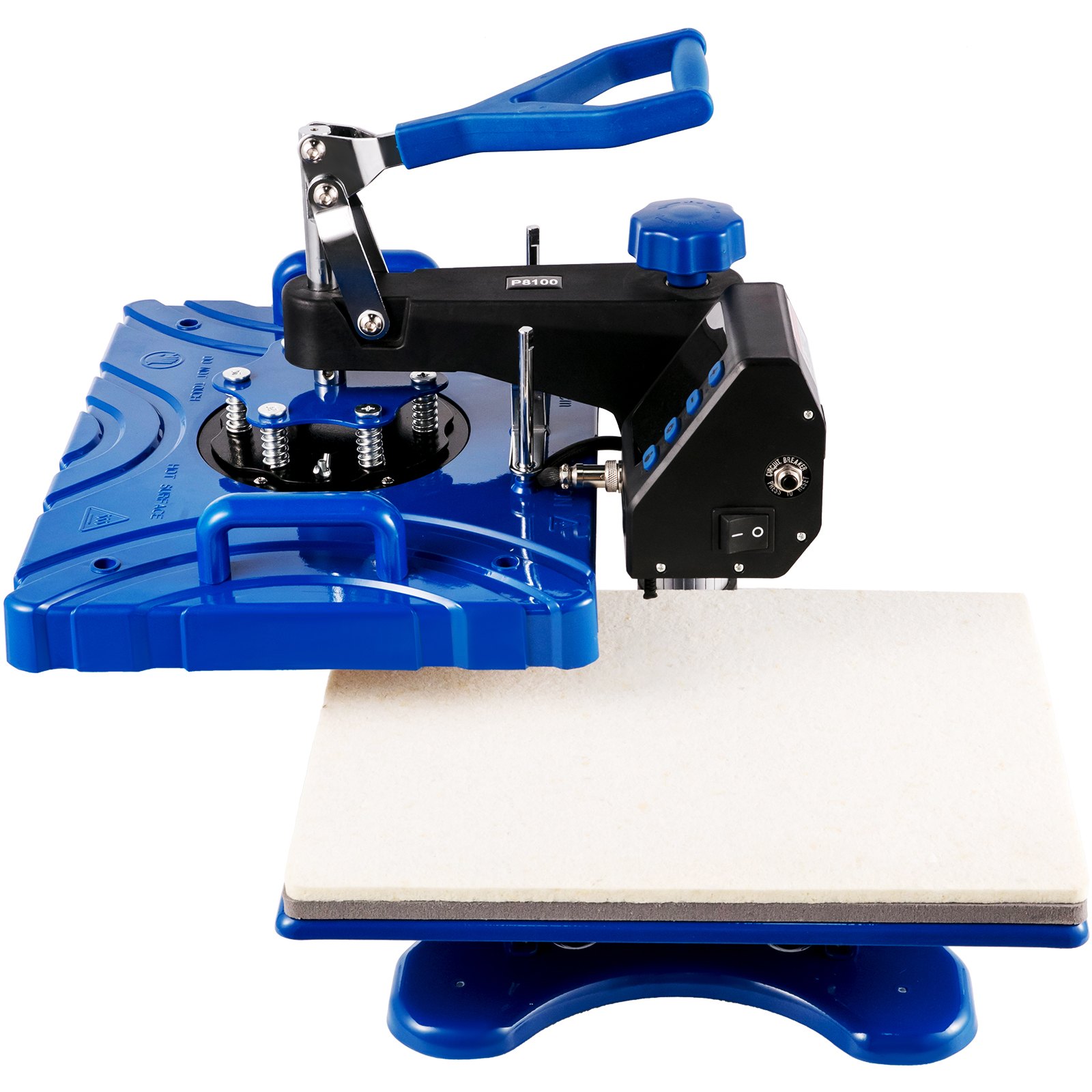 VEVOR Heat Press 5 in 1 12x15 Inch Sublimation Machine 1000W Blue Multifunctional Swing Away Heat Press T-Shirt Printer Transfer Dual-Tube Heating 360 Degree Rotation for DIY Cap and Mugs