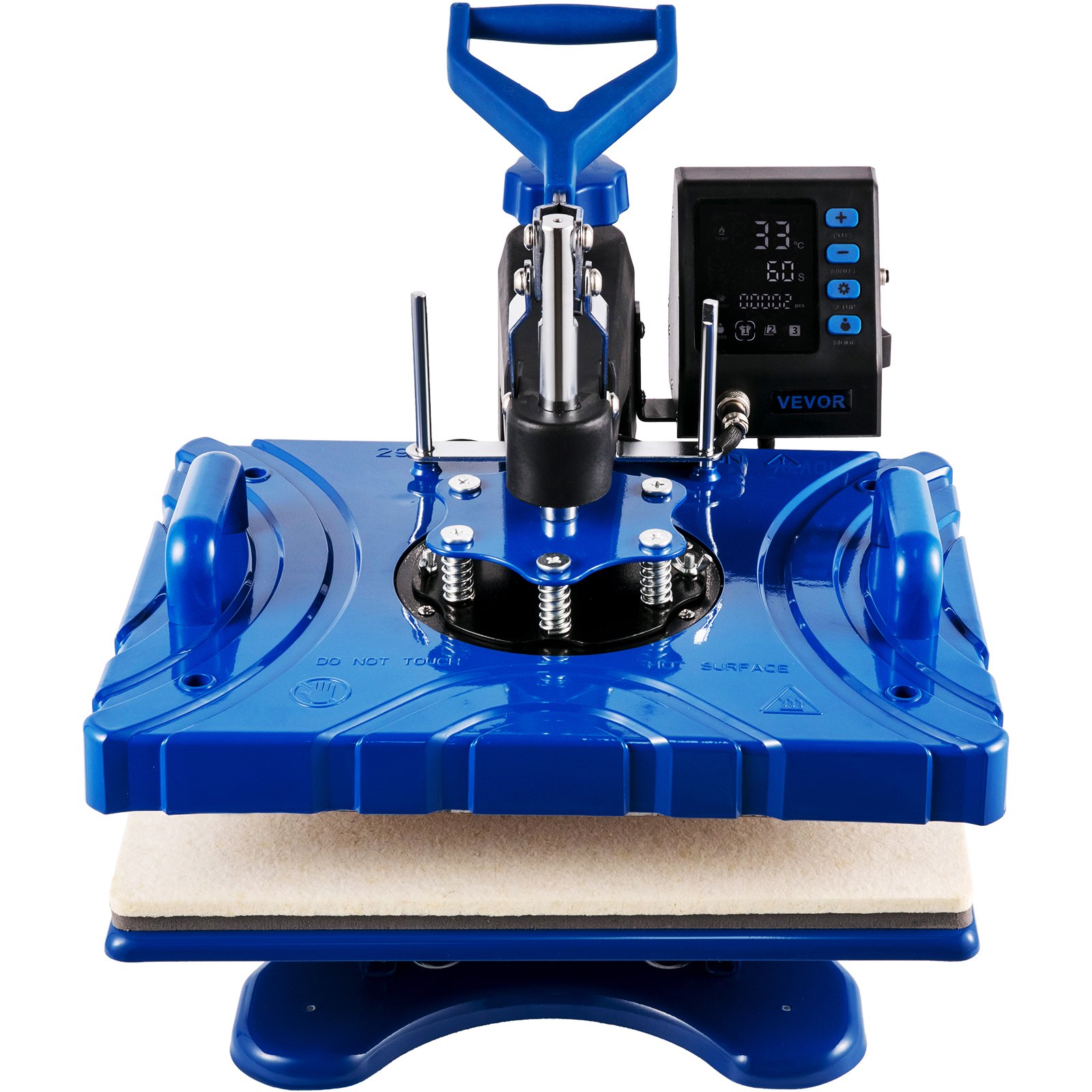 VEVOR Heat Press 5 in 1 12x15 Inch Sublimation Machine 1000W Blue Multifunctional Swing Away Heat Press T-Shirt Printer Transfer Dual-Tube Heating 360 Degree Rotation for DIY Cap and Mugs