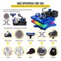VEVOR Heat Press 12X15 Inch Heat Press 6 in 1 Swing Away Heat Press Machine T-Shirt Sublimation Printer Transfer with Dual-Tube Heating Accurate Control Screen Display for DIY Shoes T-Shirts Cap Mugs