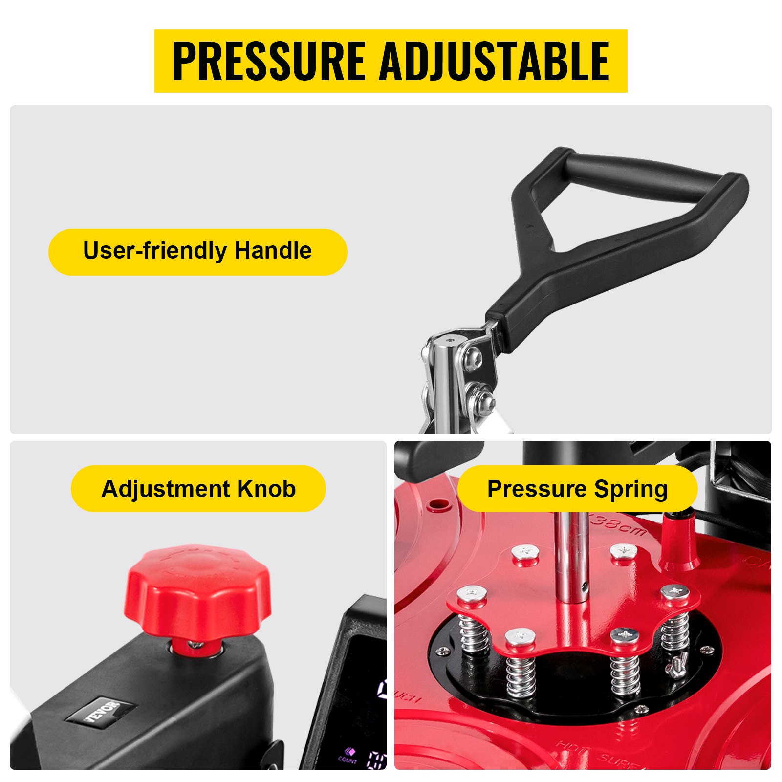 VEVOR Heat Press 6 In 1 Heat Press 12X15 Red Sublimation Machine for Shoes Mug