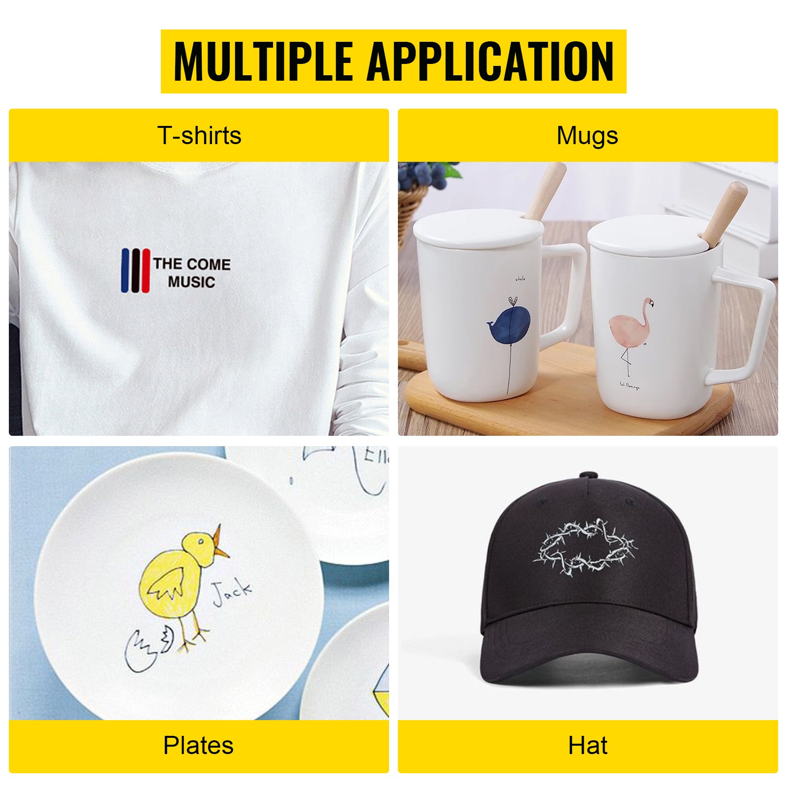 VEVOR Heat Press 5 In 1 Heat Press 12X15 Red Sublimation Machine for Cap Mug