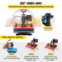 VEVOR Heat Press 12X15 Inch 10 In 1 Heat Press 1000W Heat Press Machine with 360° Rotation Swing Away Red Heat Press T-Shirt Sublimation Machine Dual-tube Heating for DIY Pens Caps  Mugs and Shirts
