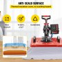 VEVOR Heat Press 30.5x38.1 cm 10 In 1 Heat Press 1000W Heat Press Machine with 360° Rotation Swing Away Red Heat Press T-Shirt Sublimation Machine Dual-tube Heating for DIY Pens Caps Mugs and Shirts