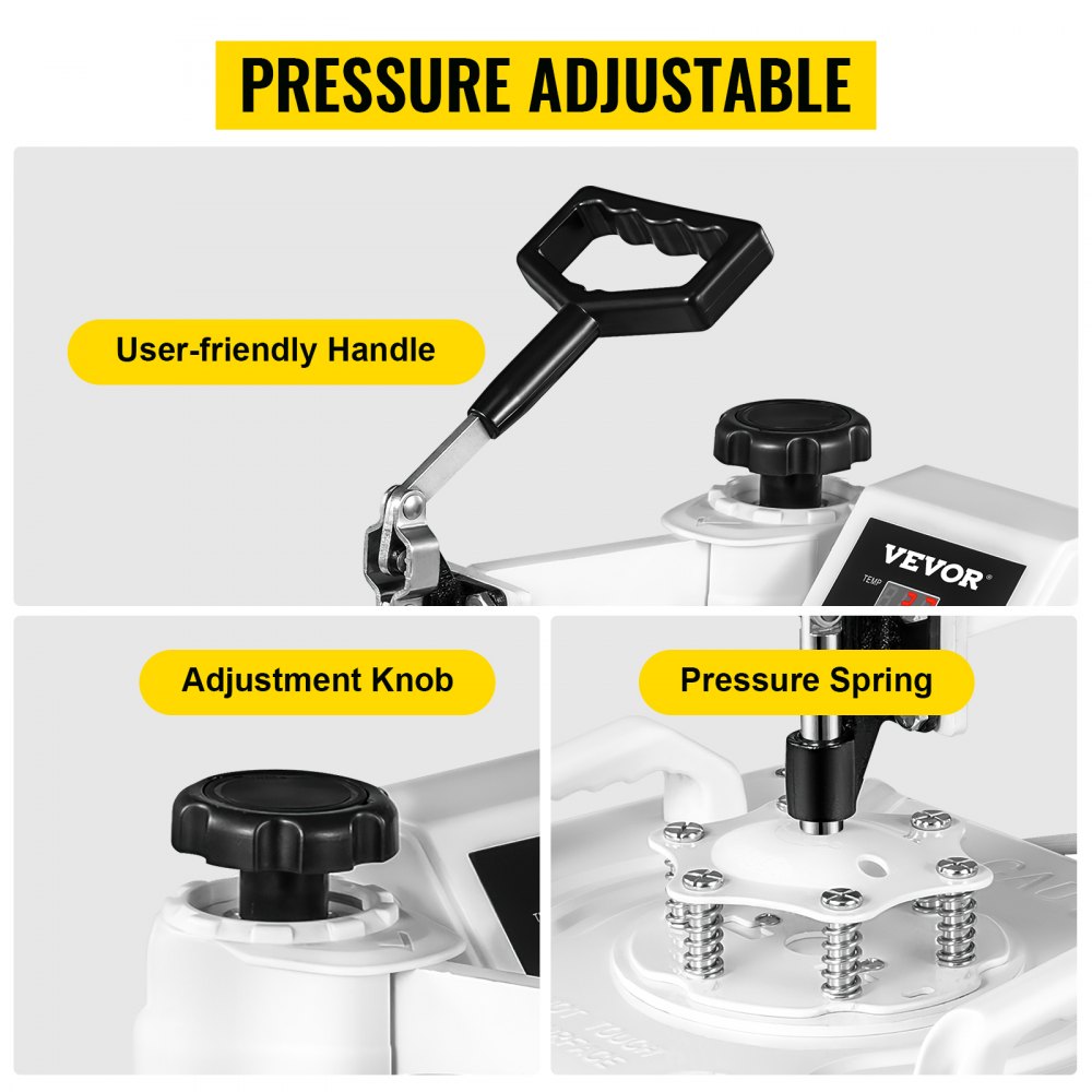 VEVOR 5 in 1 Heat Press Machine Transfer Sublimation for T-Shirt Hat Cup Shoes