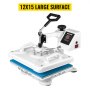 VEVOR 5 in 1 Heat Press Machine Transfer Sublimation for T-Shirt Hat Cup Shoes