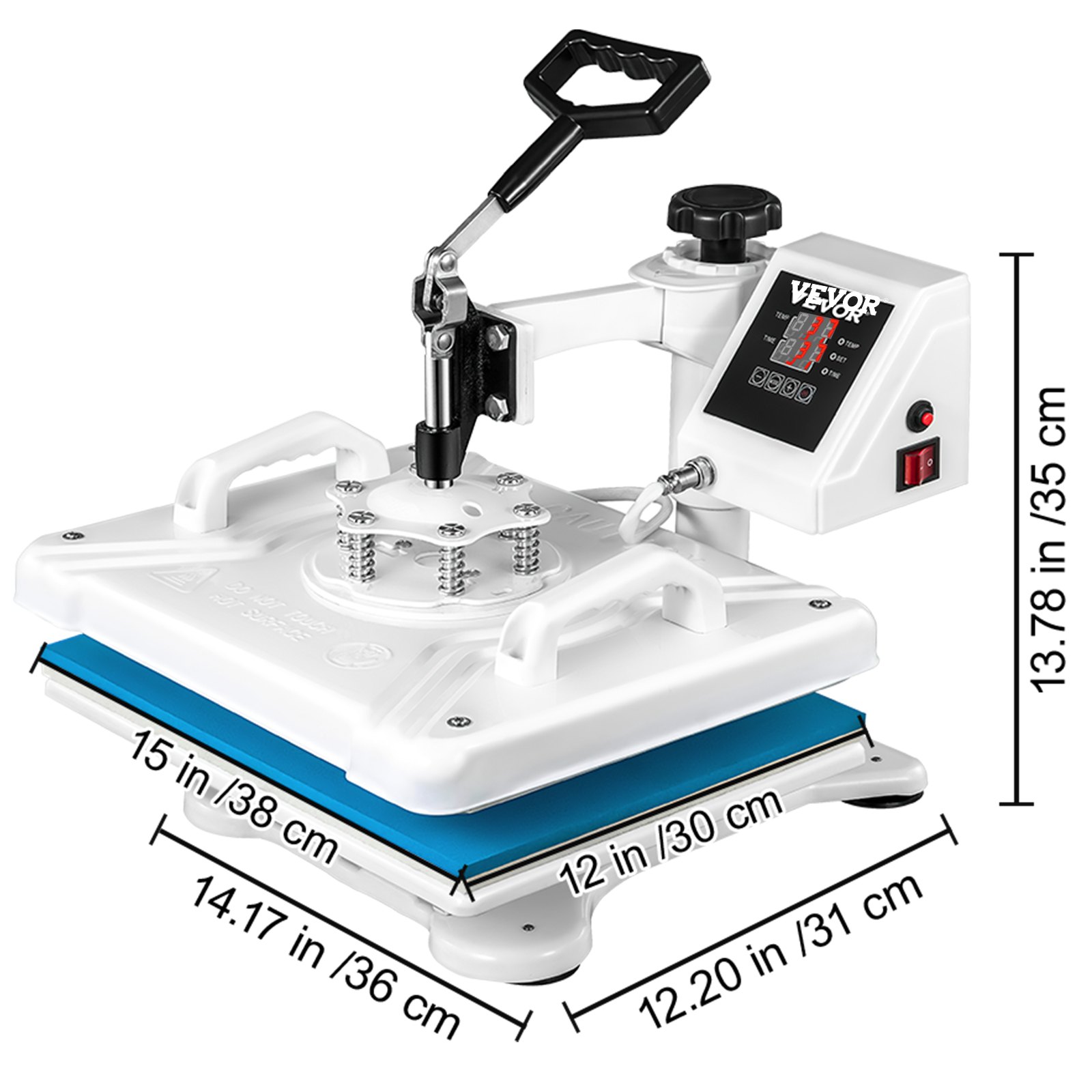 VEVOR 5 in 1 Heat Press Machine Transfer Sublimation for T-Shirt Hat Cup Shoes