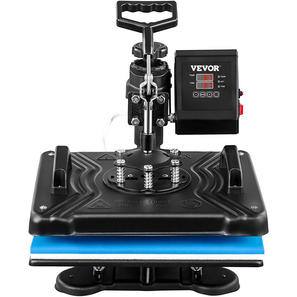 VEVOR Heat Press 12 X 15 Inch 5 In 1 Heat Press 1250 W Heat Press Machine Swing Away Black Heat Press T-Shirt Sublimation Printer Transfer 360 Degree Rotation for DIY T-Shirts Hat and Shoes
