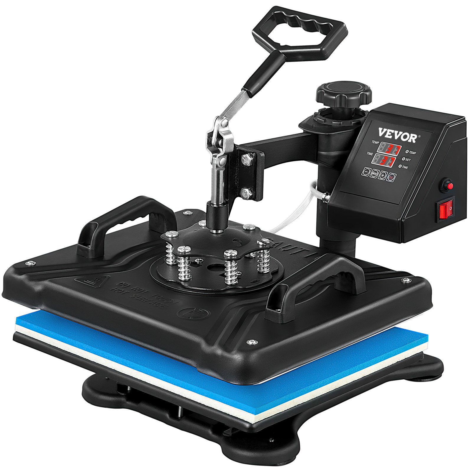 VEVOR Heat Press 12 X 15 Inch 5 In 1 Heat Press 1250 W Heat Press Machine Swing Away Black Heat Press T-Shirt Sublimation Printer Transfer 360 Degree Rotation for DIY T-Shirts Hat and Shoes