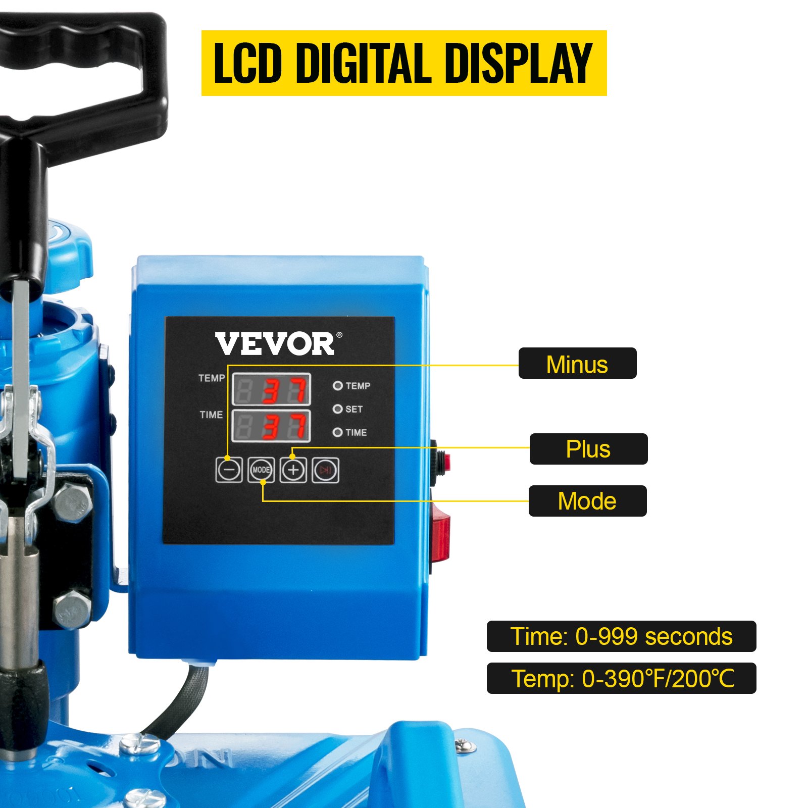 Heat Press 5 In 1 Heat Press 12 X 15 Inch Blue Heat Press Machine for Hat Shoes