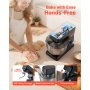 VEVOR Stand Mixer, 7.8 L Electric Kitchen Mixer, 1500W Dough-Mixer, 6+P Speeds Tilt-head Food-Mixer with 1.5 L Blender Cup, Stainless Steel Bowl, Dough Hook, Whisk, Beater, for Baking, Mixing, Black