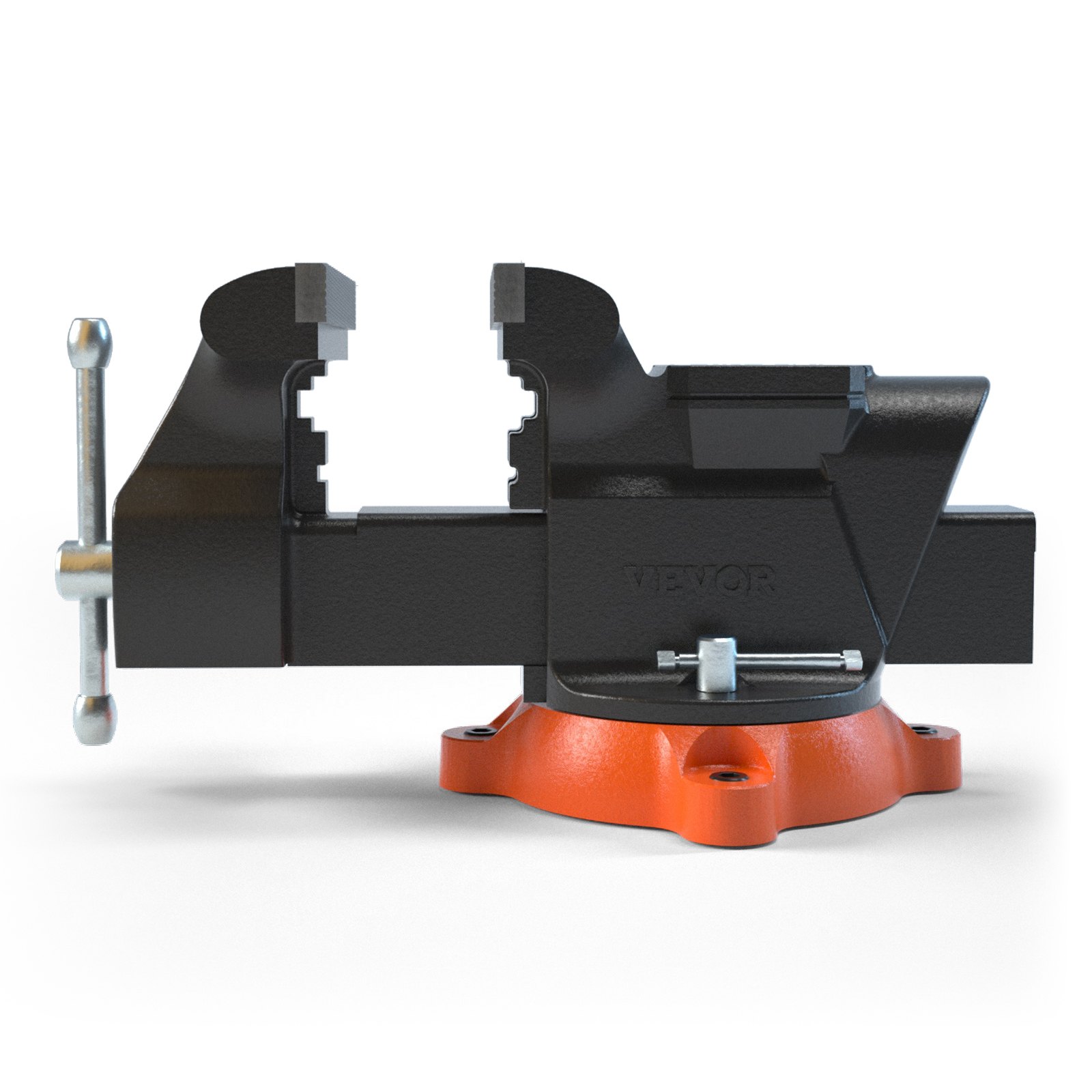 VEVOR Bench Vise, 6-inch Jaw Width 5.9-inch Jaw Opening, 360-Degree Swivel Locking Base Multipurpose Vise with Anvil, Heavy Duty Ductile Iron Workbench Vise with Bolts & Nuts, for Drilling, Pipe Cutti